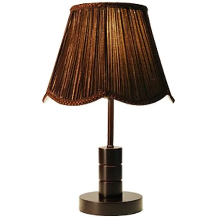 Table Lamp Modern Minimalist Bedroom Bedside Lamp Retro Wooden Night Light(A,Brown)