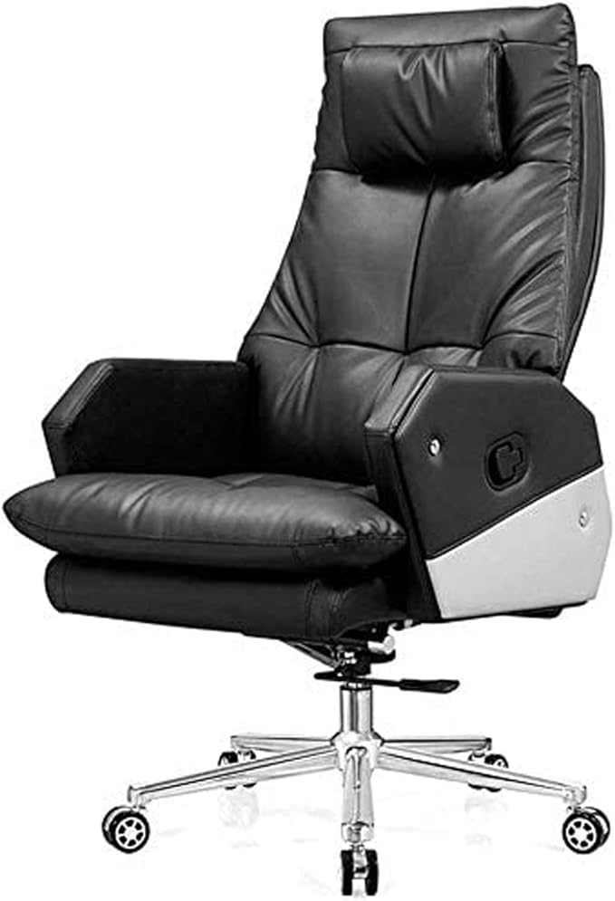 Executive Chair Swivel Office Chair Adjustable Height Leather Extra Padded Home Computer Desk Reclining Chair
