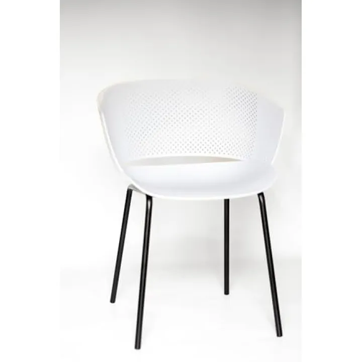 Generisch Solstice Sedia Bianco Set di 4 per soggiorno sala da pranzo giardino