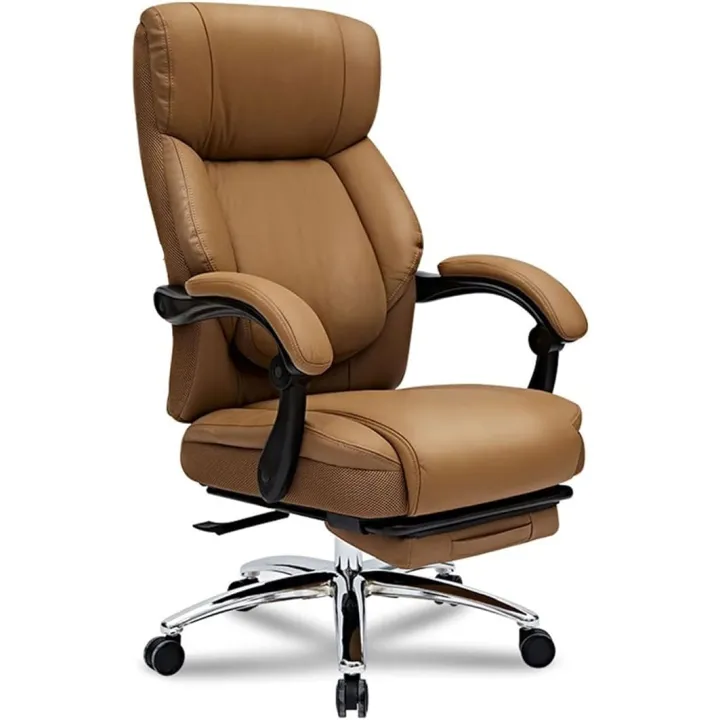 Computer Gaming Chairs Executive Office Chairs Cowhide Adjustable Chairs Swivel Chairs with Footrest Home Office Desk Chairs Boss Chair
