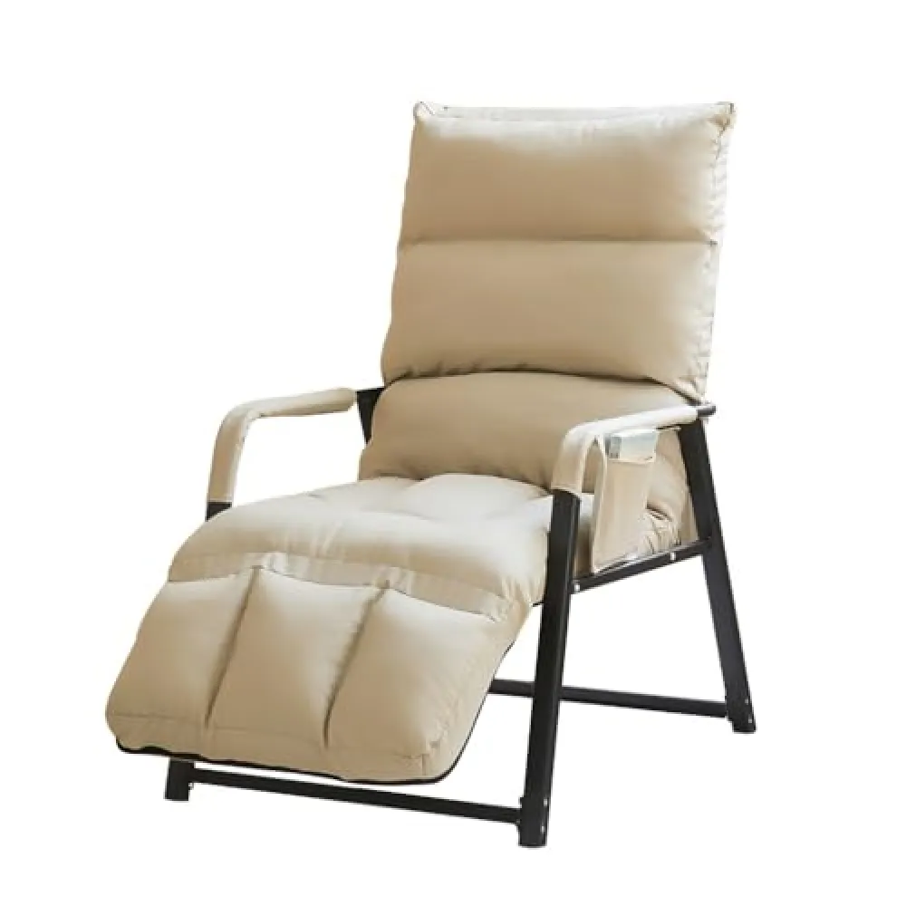 Poltrona reclinabile per Pausa Pranzo Sedie Pigre Poltrona con Schienale e poggiapiedi Regolabili, Sedia da Lettura Sedia per Computer Poltrona ergonomica Divano reclinabile (Bianco)