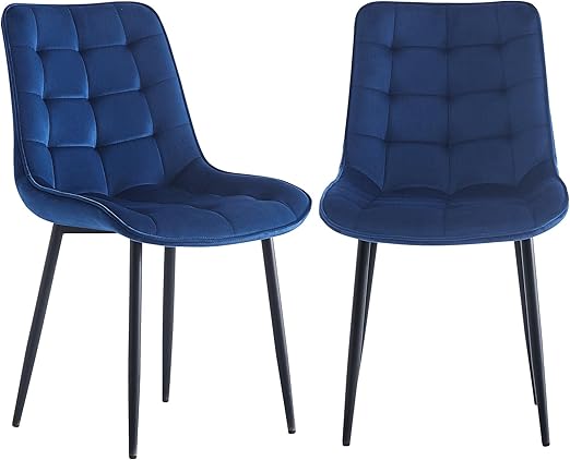 YAFF Dining Chair 2PCS(Blue),Modern Style,New Technology,Suitable for Restaurants, cafes, taverns, Offices, Living Rooms, Reception Rooms.Simple Structure, Easy Installation.-1047