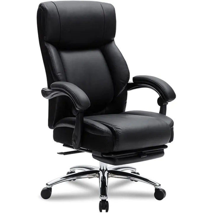 Boss Chair Home Office Desk Chairs Executive Chairs with Footrest,Ergonomic Adjustable Computer Gaming Chairs,Cowhide Reclining Swivel Chairs