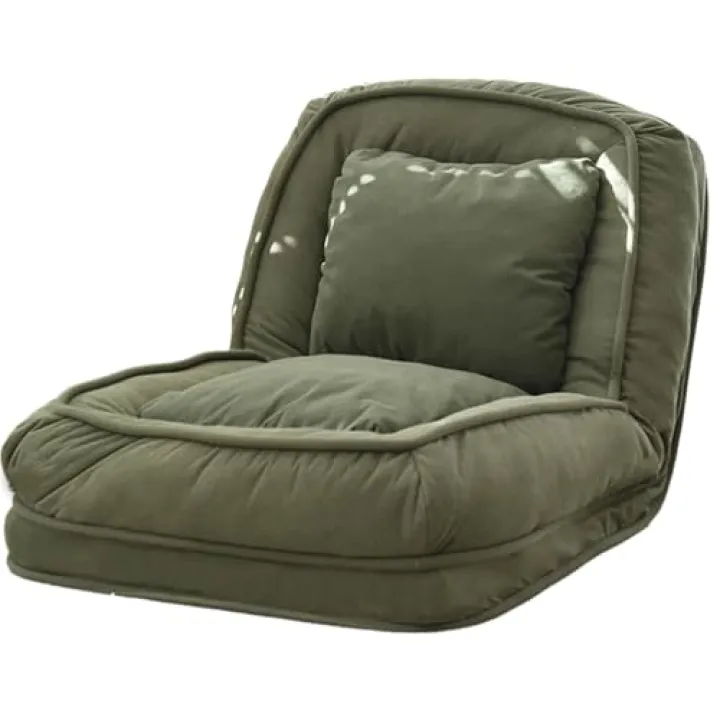 Generico Divano Letto Pigro, Poltrona da Pavimento, Divano reclinabile Regolabile in 5 Posizioni, Letto con Rivestimento Indipendente, Sedia da Meditazione, sfoderabile e Lavabile (Bianco)