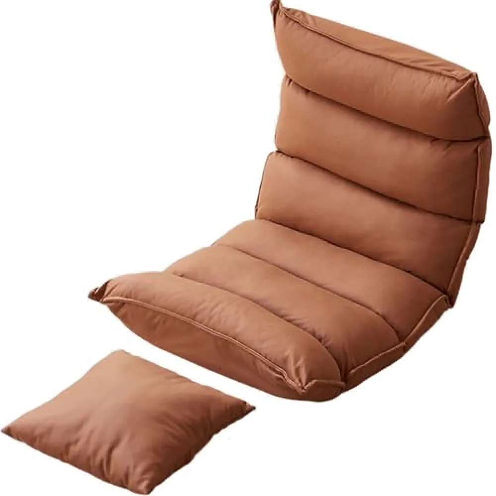 Divano Singolo Moderno con Seduta da Pavimento, Schienale Regolabile in 5 Posizioni, Supporto Indipendente, capacità di carico 150 kg, per Soggiorno, Camera da Letto, Balcone, Multicolore (m