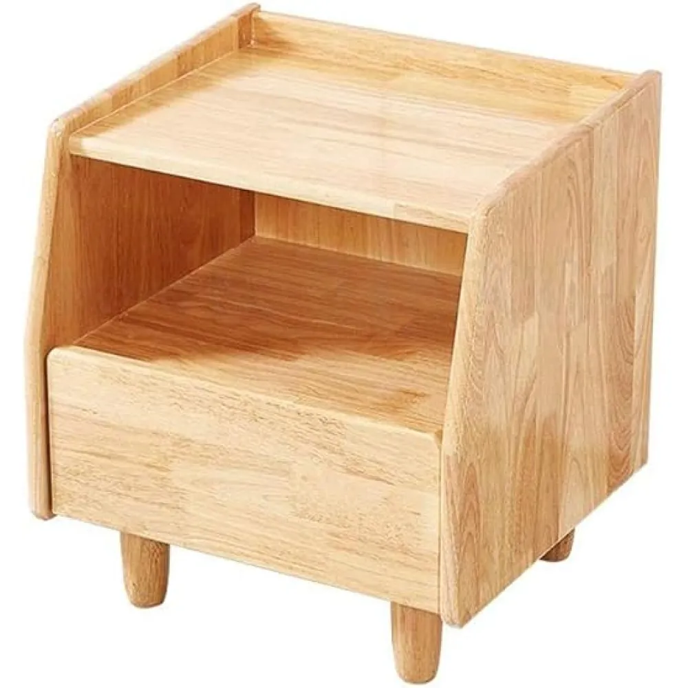 Bedside Table Solid Wood Nordic Minimalist Bedroom Bedside Storage Locker Economic Japanese Log Cabinet