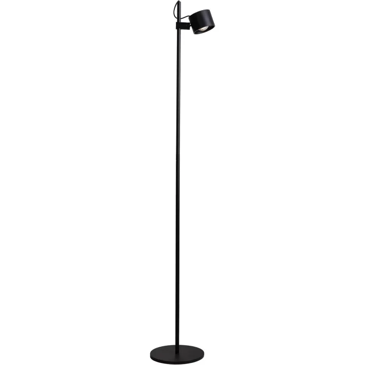 Aisilan LED Floor Lamp, 12W Dimmable Modern Floor Lamps, Adjustable Lamp Head Standing Reading Light for Living Room Bedroom Study Room Indoor,Black, 3000K, CRI 97