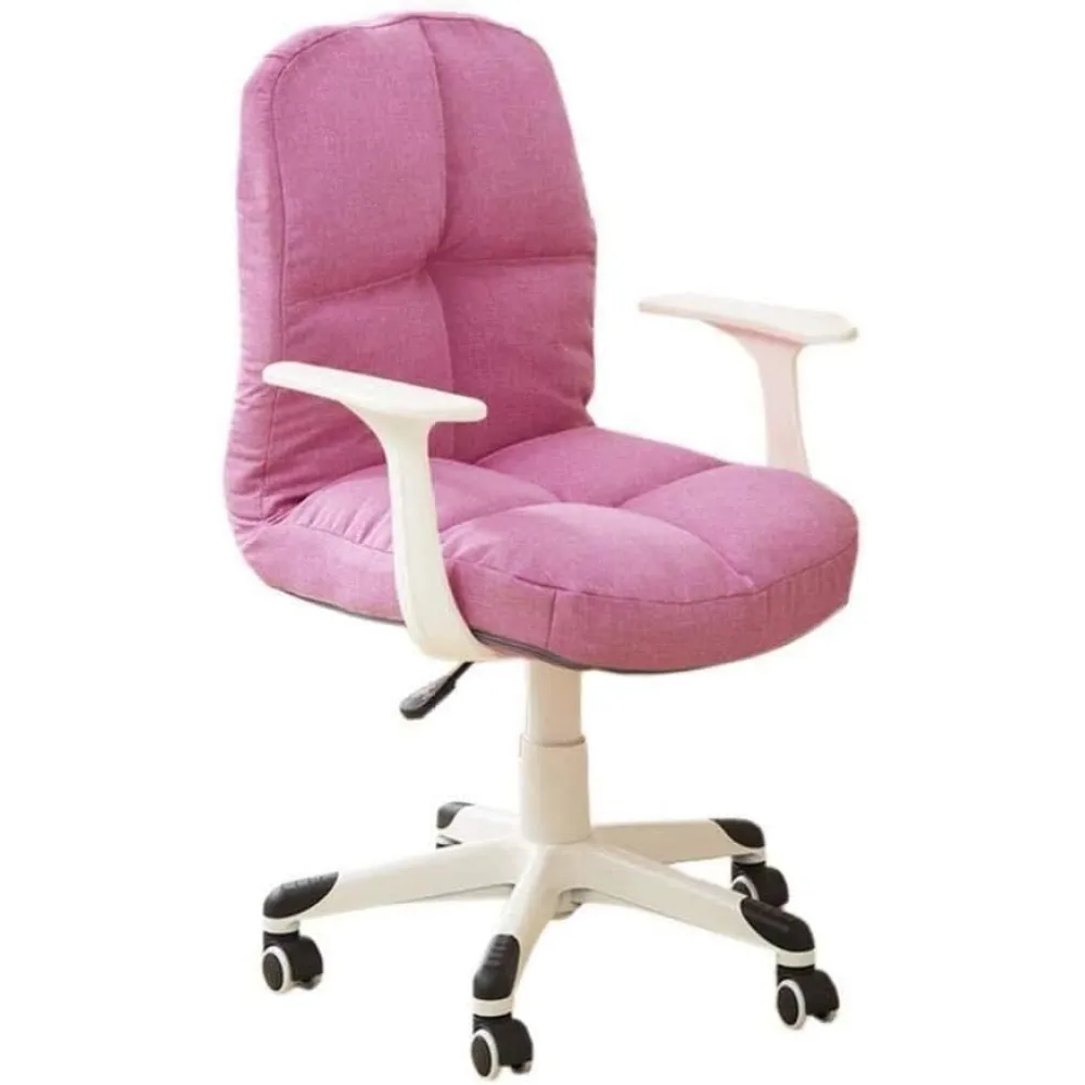 Office Chair Office Chair, Executive Office Ergonomic Heavy Duty Computer Bonded Leather Adjustable Desk Chair, Khaki,Green, Office Chairs for Home Lofty Ambition(Pink)
