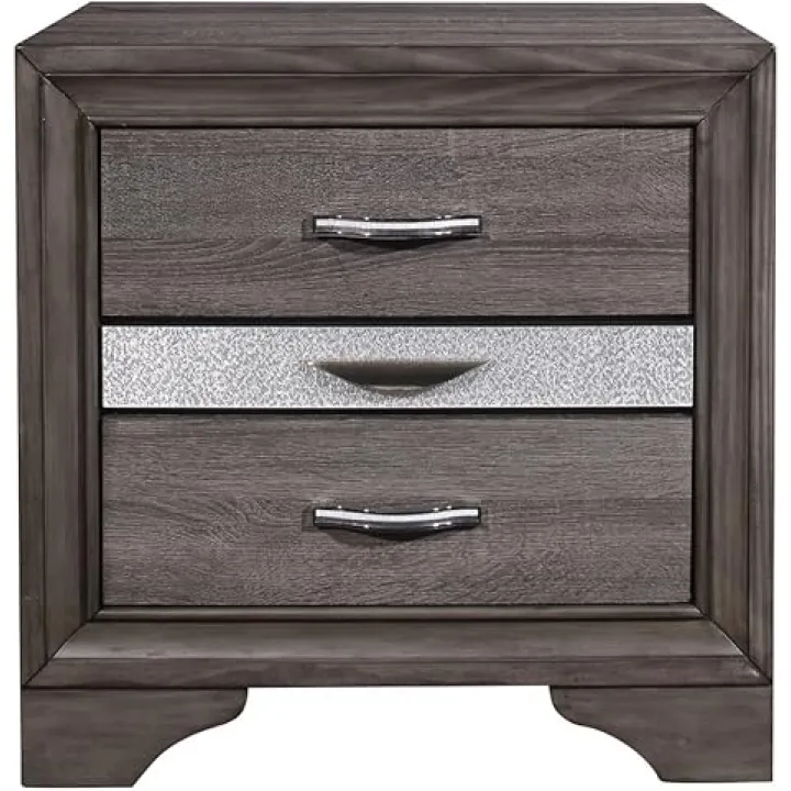Ryder Sparkle Grey Nightstand