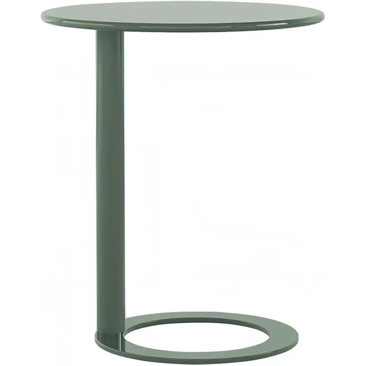 Modern C-Shaped Round Side Table for Living Room, Bedroom, and Office – Metal Coffee, and Bedside Table(Gold,18.9 * 18.9 * 27.2in)