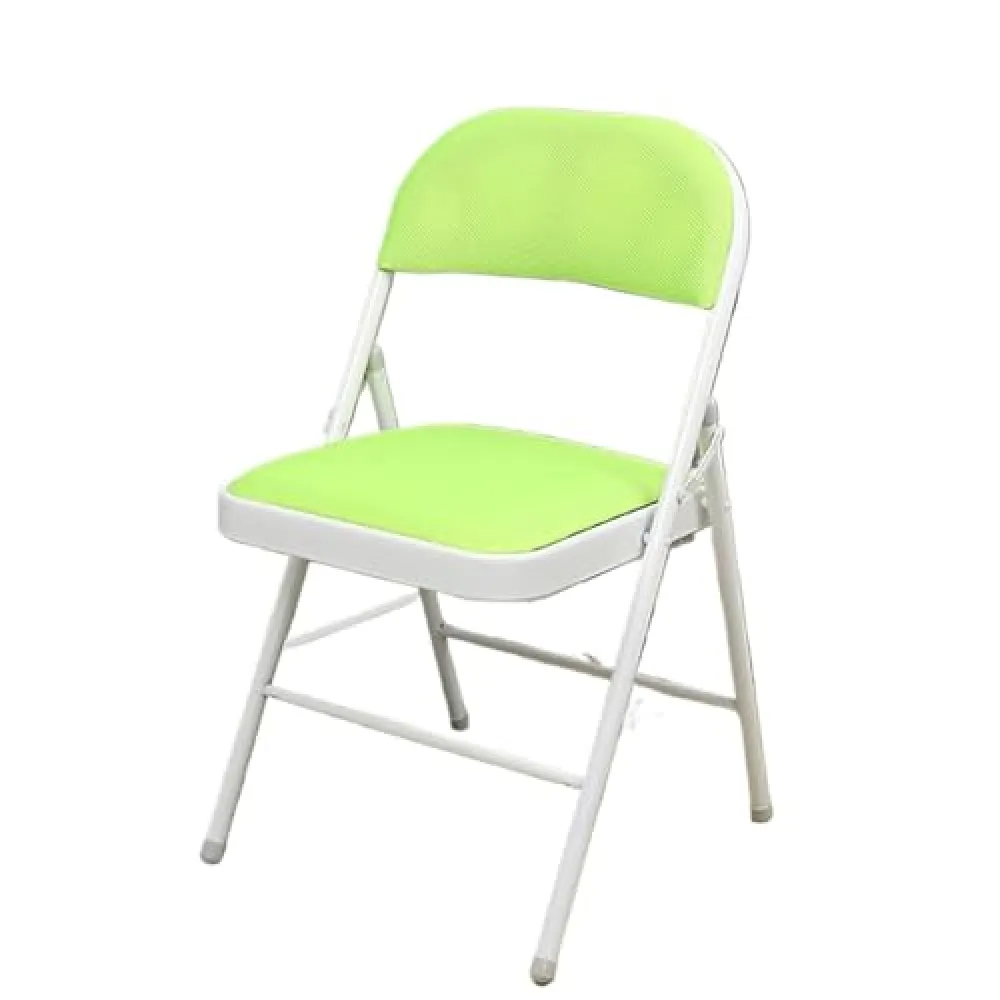 Generico Sedie Pieghevoli Sedia Pieghevole, Sedia da Giardino, Sedia con Schienale Pieghevole con Struttura in Metallo d'Acciaio, Sedia per Computer da Ufficio, Bianco Sporco (Nero-1 pz)