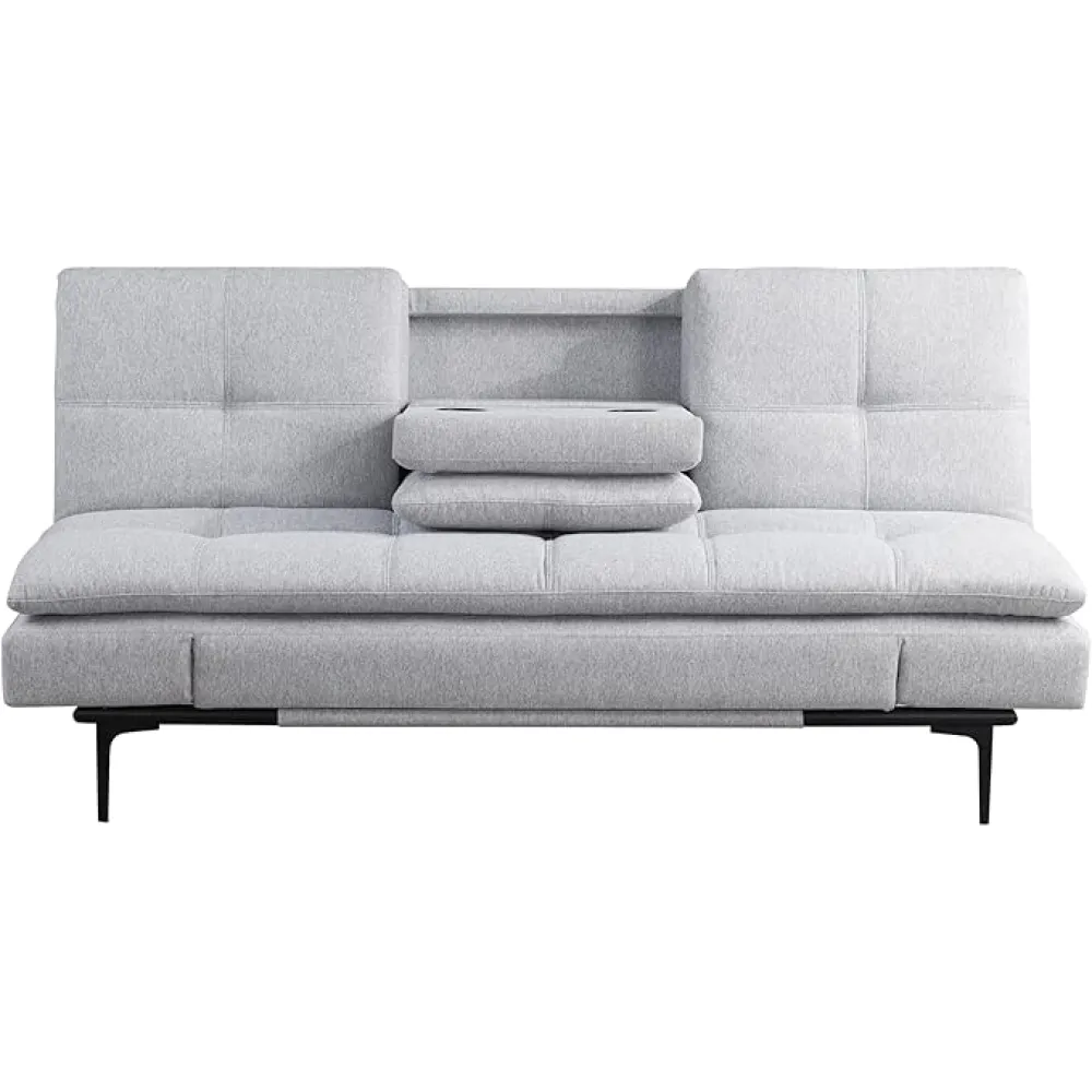 Serta Lovegood Convertible Sofa, Light Grey