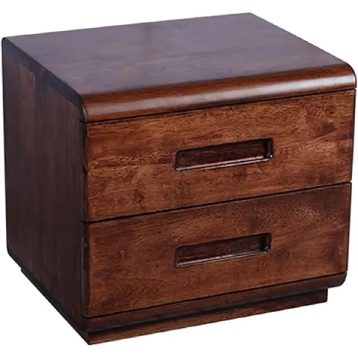 Solid Wood Nightstand,Nightstand,2 Drawer Nightstand,Light Luxury with Integrated Drawer Storage for Hotel and Home Bedroom - Removable Design