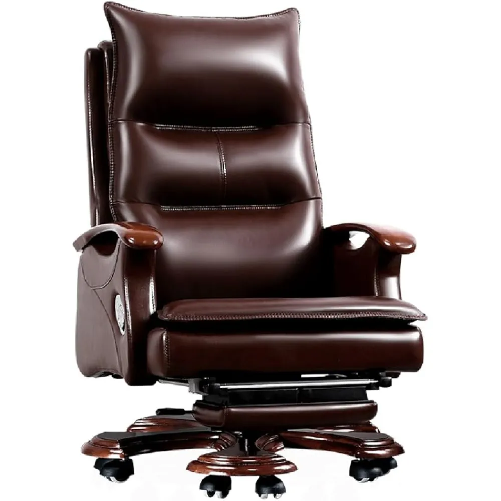 FMURY Administrative Office Chair with Footstool Can Be Laid with Large Backrest(D)