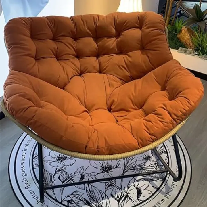 Generico Outdoor Patio Rocking Chair, Comfy Reading Chairs Set with Oversized Cushion, Rocker Recliner Chair for Living Room, Nursery Room, Front Porch, Garden, Backyard (Color : C)