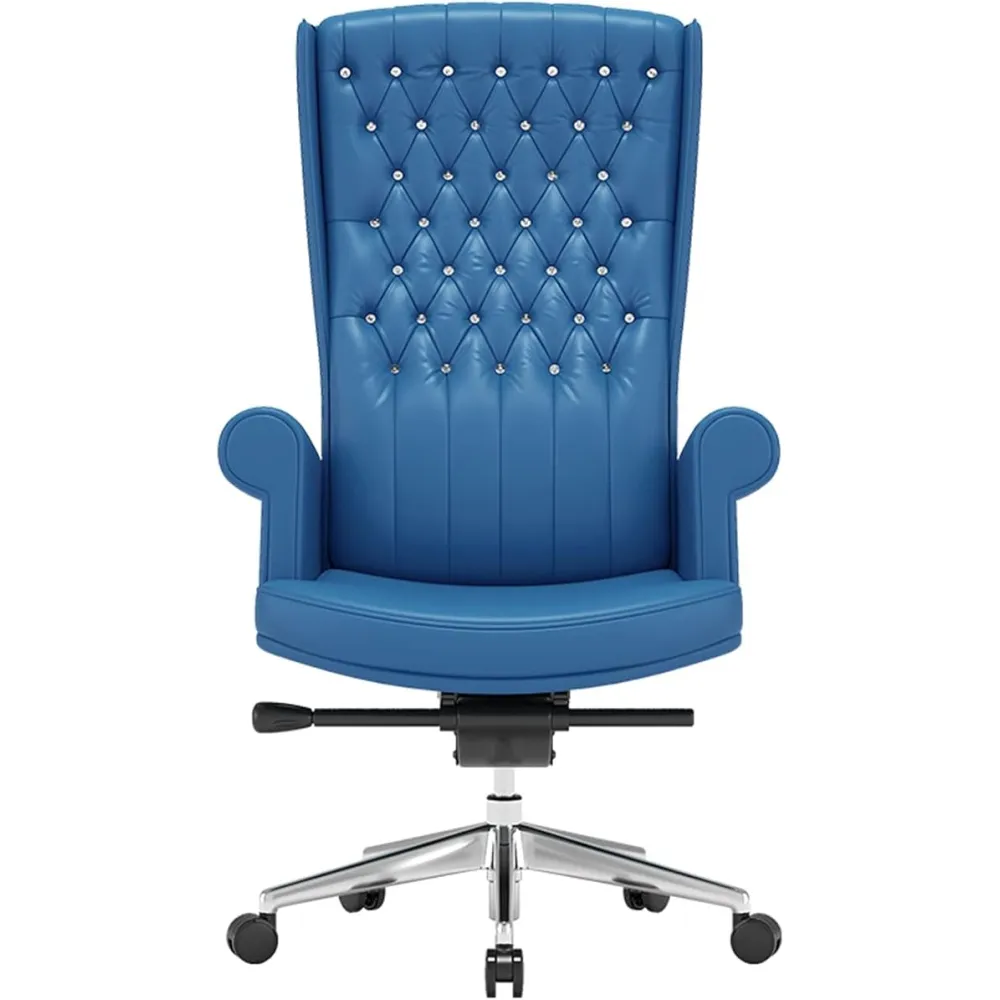 Office Chair Boss Chair Office Chairs Ergonomic High Back Executive Seat Adjustable Lifting Swivel Computer Chair for Office Home(Blue)