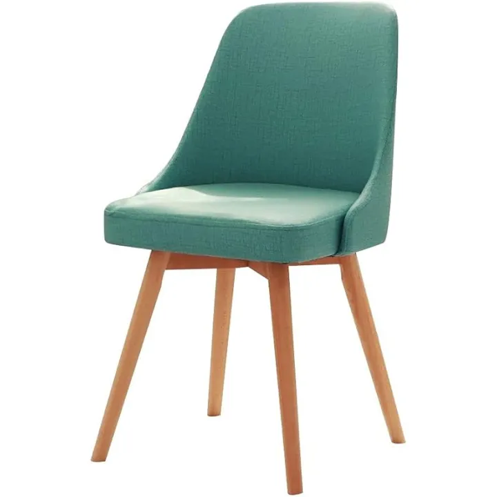 Kitchen Dining Chairs,Cloth Waterproof Oil-Proof Reception Chair Western Restaurant Dorm Room Computer Chair(Blue)