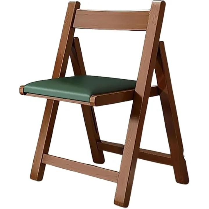 Retro Folding Chair, Wooden Dining Chair, Folding Dining Chair Save Space for Dining, Living Room & Meeting Room,E,Set of 1