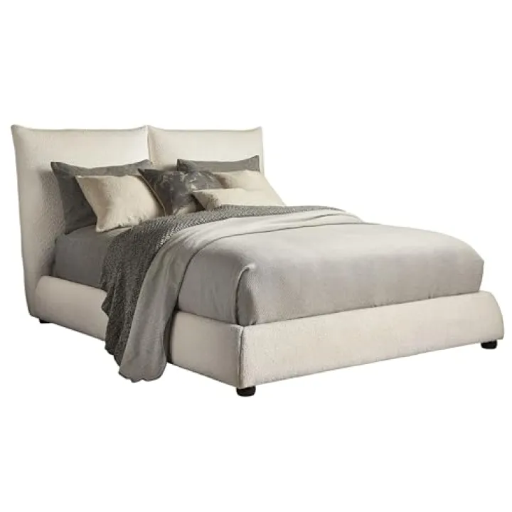 Parker Living Sleep Cumulus Traditional Fabric King Bed in Cozy Snow Beige