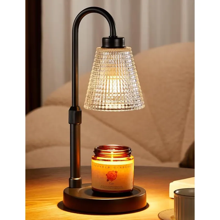 Innqoo Candle Warmer Lamp with Timer, Dimmable Candle Warmer for Jar Candles, Height Adjustable Wax Melts Warmer, Birthday Gifts for Women Mom, House Warming Gifts New Home Decor
