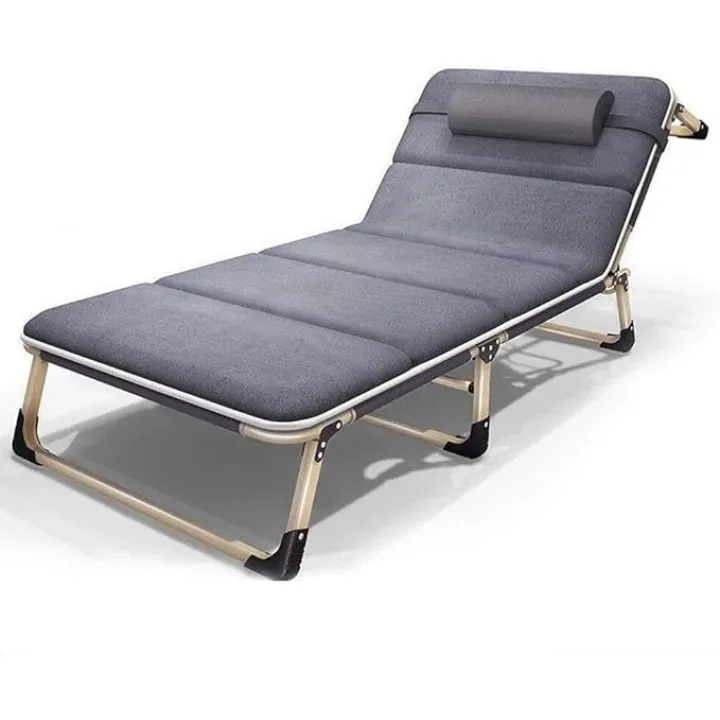 Folding Deck Chair, Adjustable Office Lounge Chair, Heavy Duty Zero Gravity Bed for Pool, Garden, Outdoor, Supports 200Kg, Comfortable & Portable