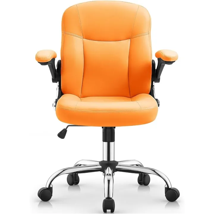 JSEIAJB Home Office Chairs Leather Offce Chair with Wheels Swivel Rolling Chair