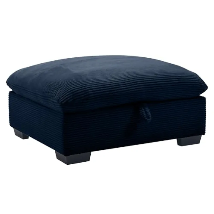 SHARK SHIP Footrest Ottoman for Couch, Durable Fabric, Superior Comfort, for Living Room or Bedroom, Blue