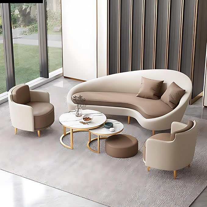 67IN Couch Sets - Modern Sectional Couches with Coffee Table, Luxury Sectional Sofa Set with Sofa Chair for Living Room, Office & Reception Areas