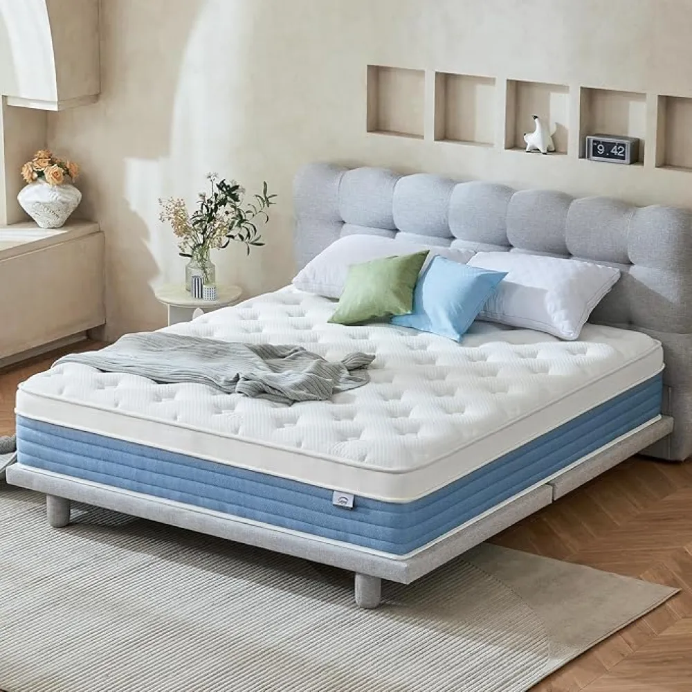 Twin Mattress | 10 inch Hybrid Mattress Twin Memory Foam | Medium Firm Feel for Motion Isolation | Edge Support Pressure Relief|Bed in a Box,CertiPUR-US Certified