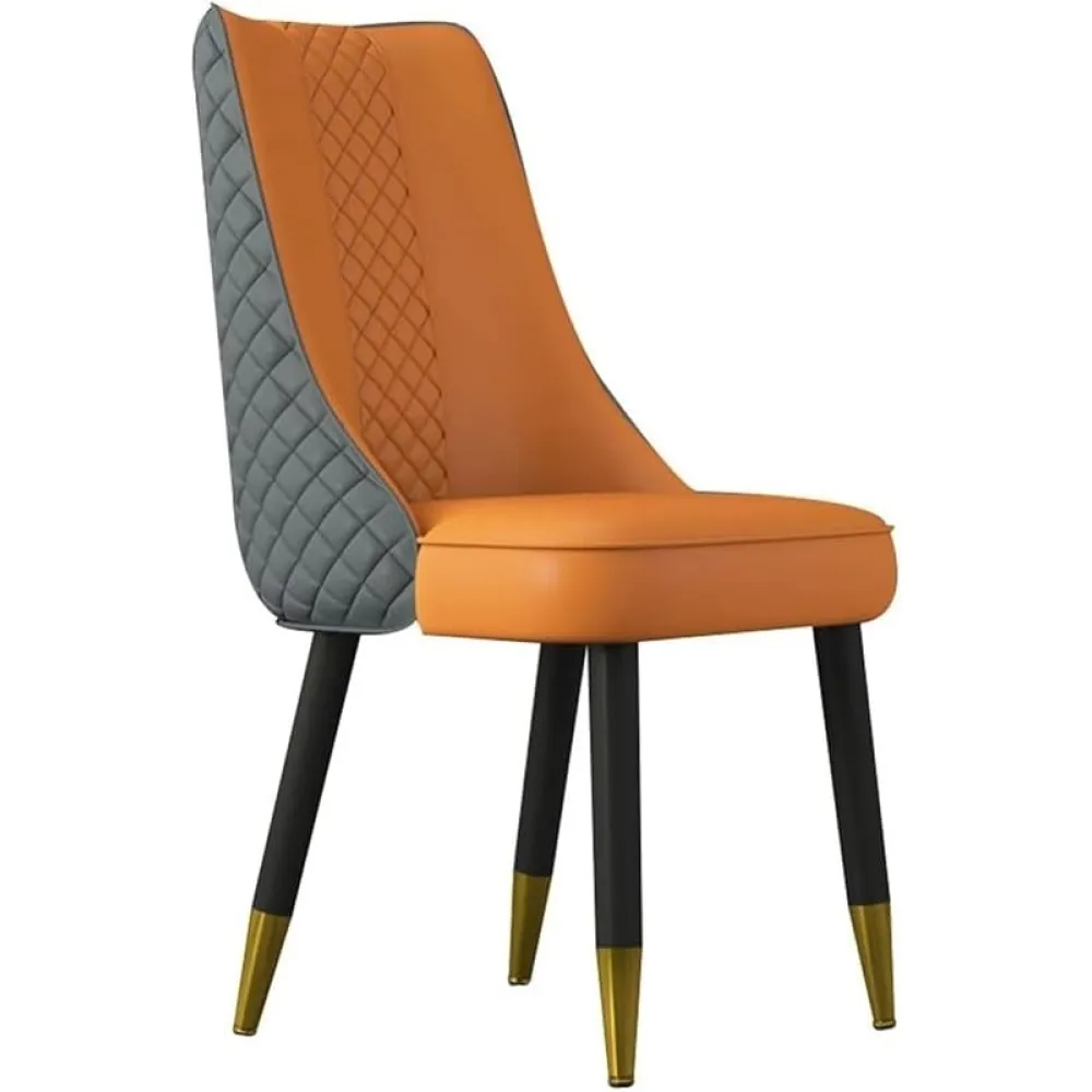 Dining Chairs with Wooden Legs, Microfiber Leather Upholstered Chairs, Ergonomic Backrest Side Chairs, Comfortable Lounge Chairs, Padded Chairs, for Living Room, Bedroom