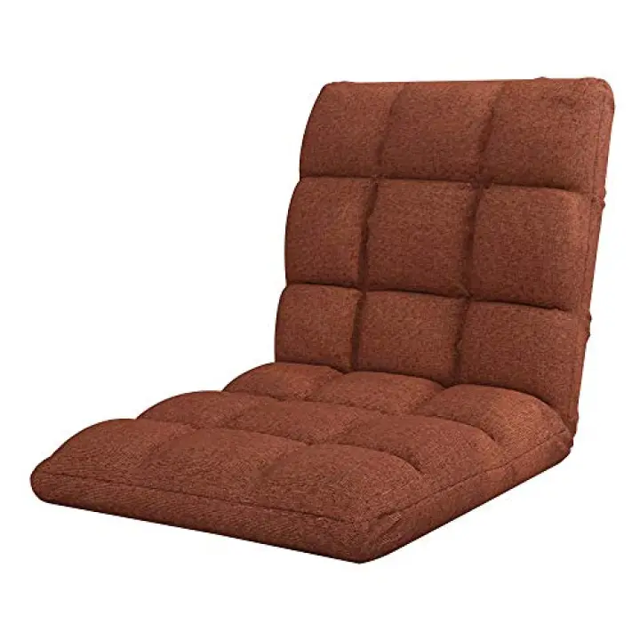 Generico Sedia da Pavimento Sedia da Meditazione Pieghevole 5 Marce Sedia a Un Piano Regolabile Liberamente con Schienale Divano Pigro Rimovibile e Lavabile per Balcone Camera da Letto (Colore: Verde