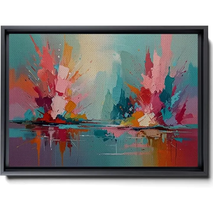 FRAMED wall art print, colorful abstract Canvas Print, bright original Prints print, eclectic home decor, modern living room wall decor, Canvas Prints, Decor