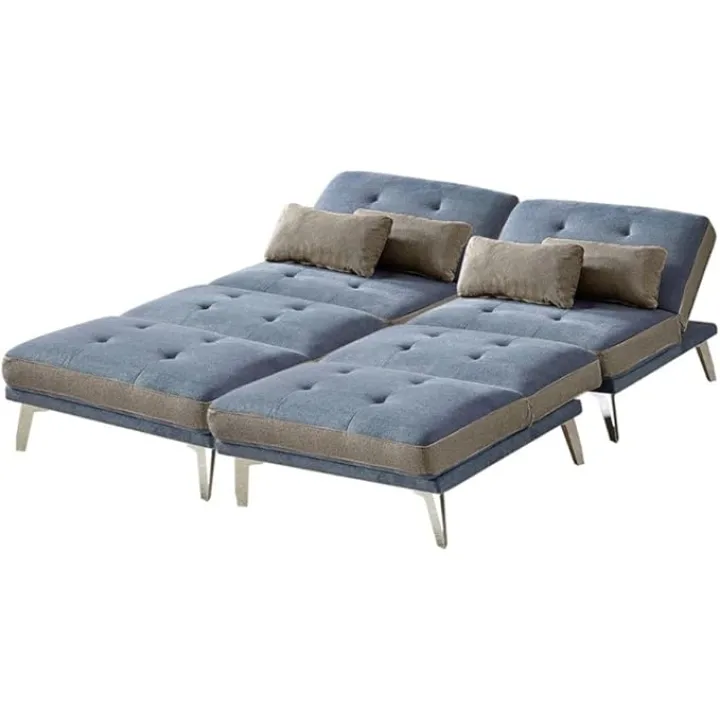 Modular Sectional Convertible Sofa Bed for Living Room, Apartment, Overnight Guests, Metal Leg