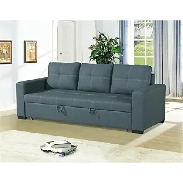 Sofa with Pull Out Bed Convertible Easy to Assemble Soft and Comfortable for Indoor Living Room Furniture