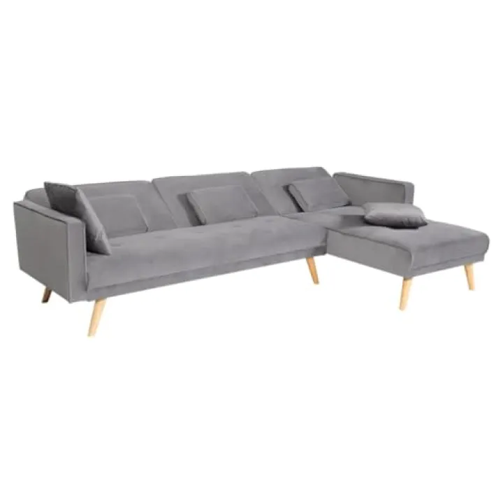 TEOYETTSF Variable Bed Sofa Living Room Folding Sofa, Wooden Legs, Right Footstool, Suitable for Living Room, Office, Apartment