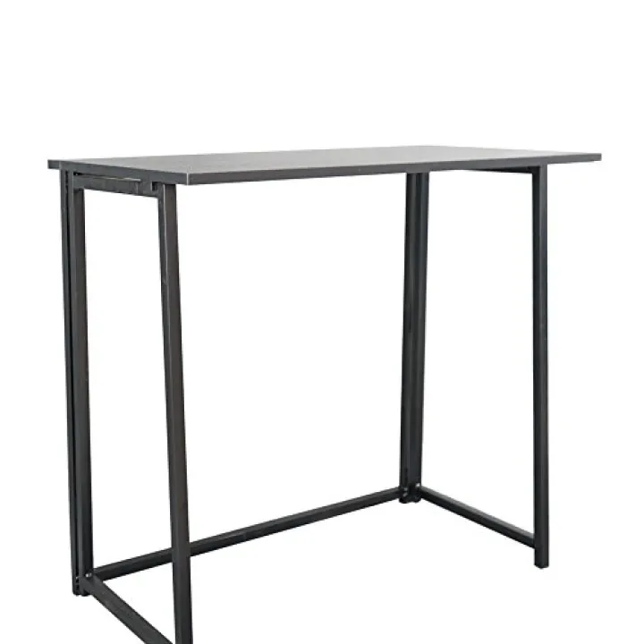 Space-Saving Home Office Desk, Foldable Computer Table, Laptop Table, Writing Desk, Compact Study Reading Table Folding Computer Desk Bedroom Home Office Desk, Workstation for Bedroom Kitchen , Black
