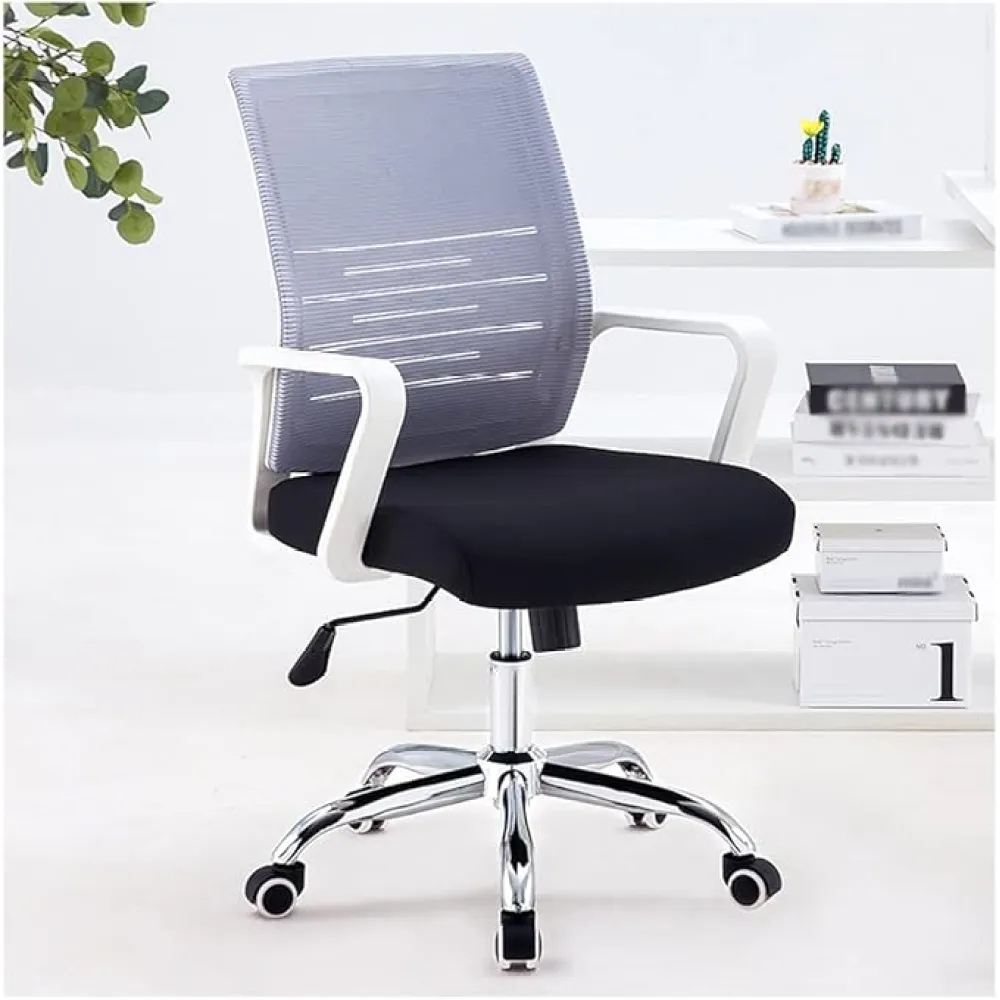 Office Chairs for Home Office Chair Desk Mesh Computer Chair with Lumbar Support Armrest Mid Back Rolling Swivel Adjustable Task Chair Desk Chair for Bedroom,
