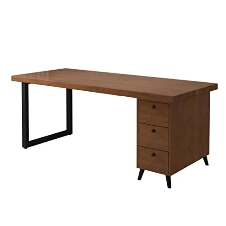 Generico Vassoio Pieghevole per Comodino, Tavolo per Computer Portatile, scrivania in Legno massello con cassetti, Elegante Tavolo da Ufficio, scrivania per conferenze, scrivania per Notebook (160x60