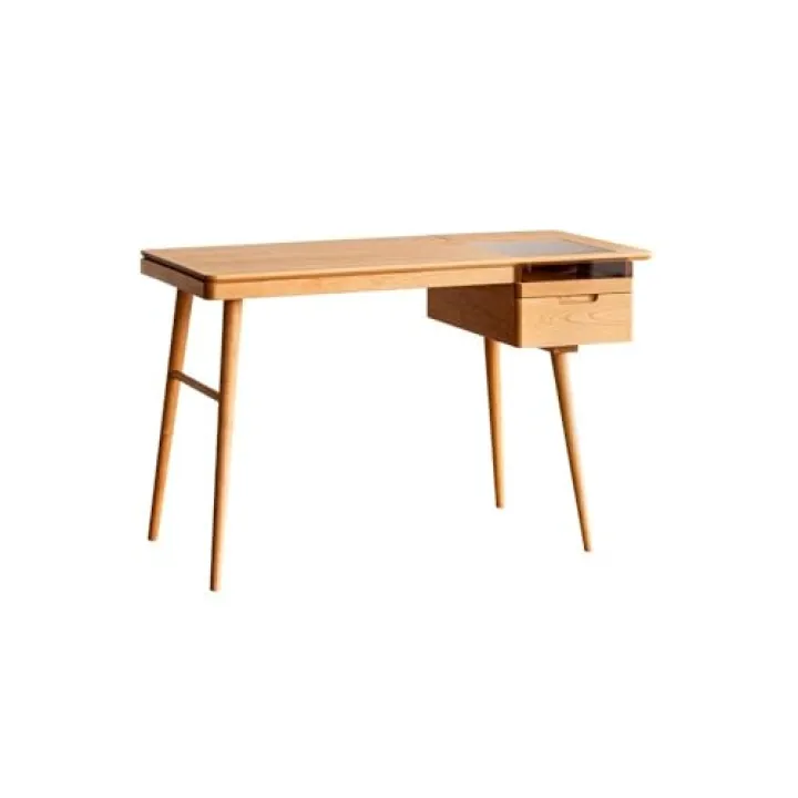 Vassoio Pieghevole da Comodino, Tavolo per Computer Portatile, scrivania per Computer in Stile Nordico da 1,2 m per Ufficio e Studio a casa, banco da Lavoro Moderno con cassettiera, Tavolo d