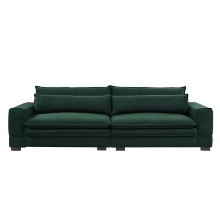 104.72'' Mid Century Sofa Couch Modern Upholstered Couch for Livingroom,Bedroom, Apartment, Home Office Green