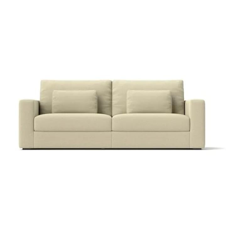 83" Modern Sofa Couches for Living Room, 3 Seater Sofa with Detachable Cover Double Cushioning,Beige