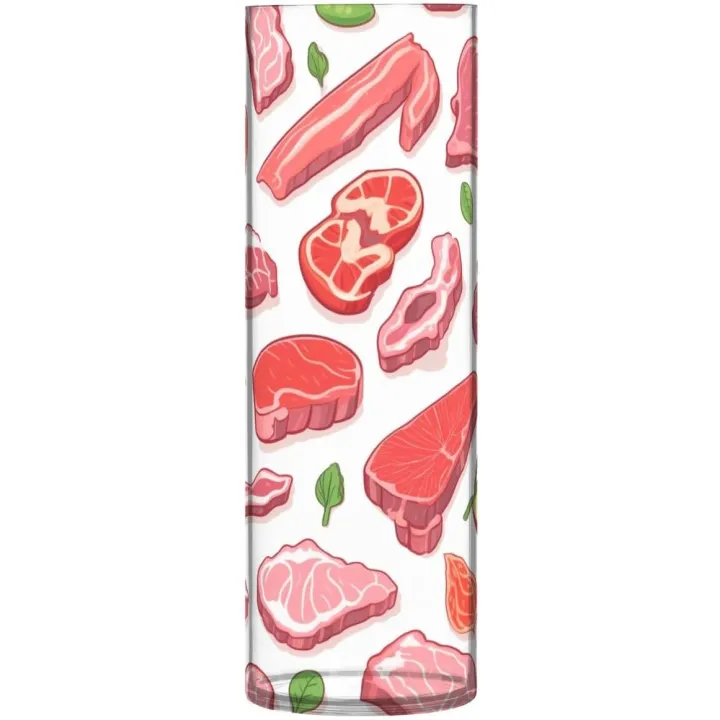 ALAZA White Meat Leaf Flower Vase Cylinder Vases Bud Vase Modern Table Home Desk Decor for Office Bedroom Living Room