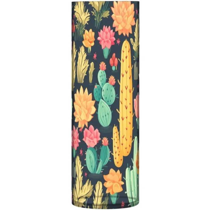 ALAZA Cactus Blossom Floral Flower Vase Cylinder Vases Bud Vase Modern Table Home Desk Decor for Office Bedroom Living Room