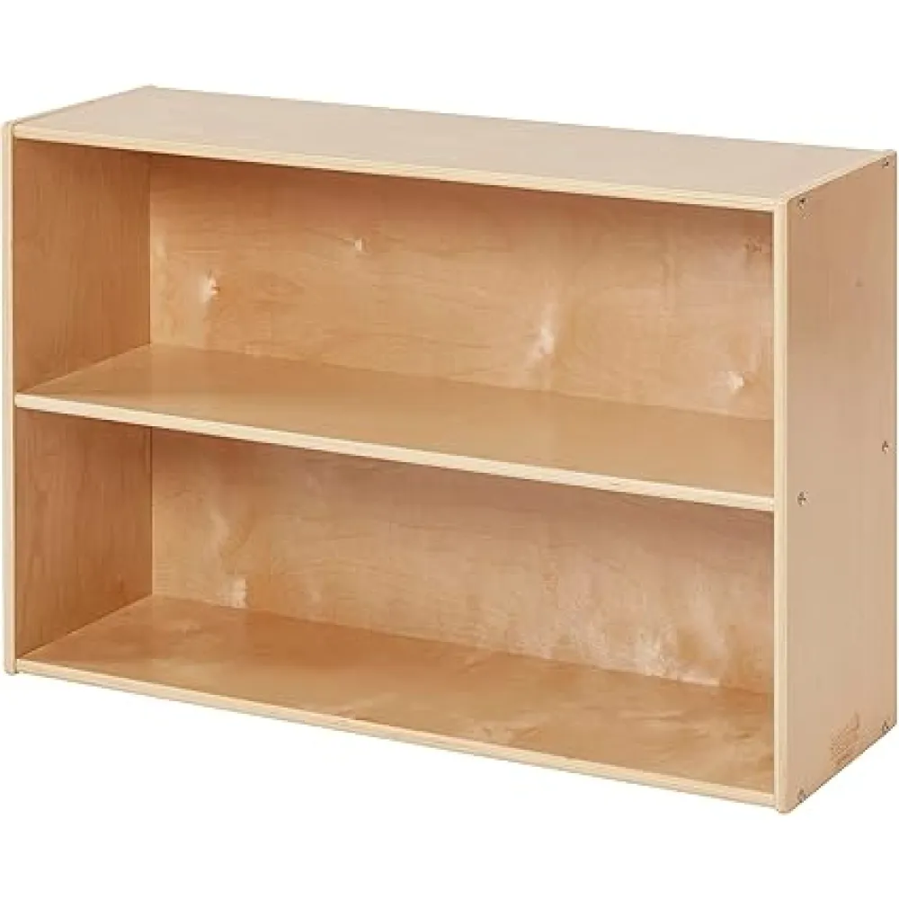 Sleekline 2-Shelf Storage Cabinet, 24" H, Book Shelf, Natural, 1