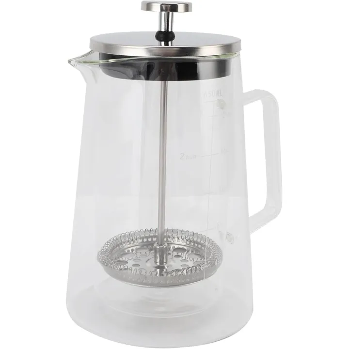 Yosoo 650ML High Borosilicate Glass French Press Coffee Maker Stylish Handle for Clubhouse Daily Use