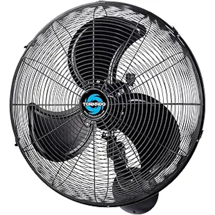 Tornado 20 Inch Pro Series Outdoor Wall Mount Fan, High Velocity, Waterproof, Oscillating, 3-Speed, 5250 CFM, UL Listed – For Industrial, Commercial, and Residential Use