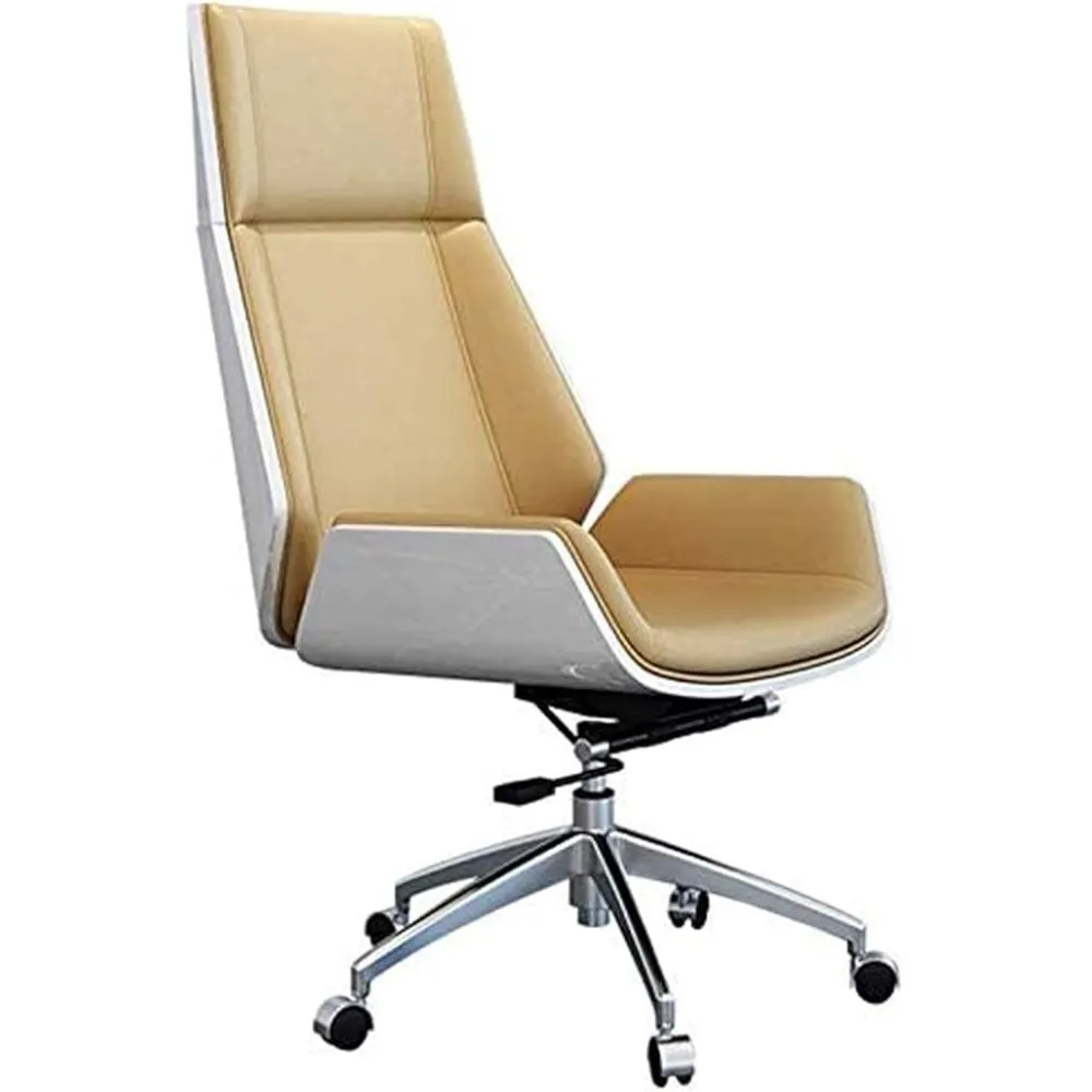 Office Chair Ergonomic High Back Home Office Chair Reclining Comfy Lumbar Support Executive PU Leather High Capacity Chair