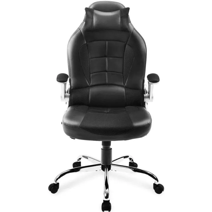 Comfort Ergonomic Office Chair Executive High Back Computer Desk Chair with Lumbar Support Headrest PU Leather Swivel Task Chair for Home Office