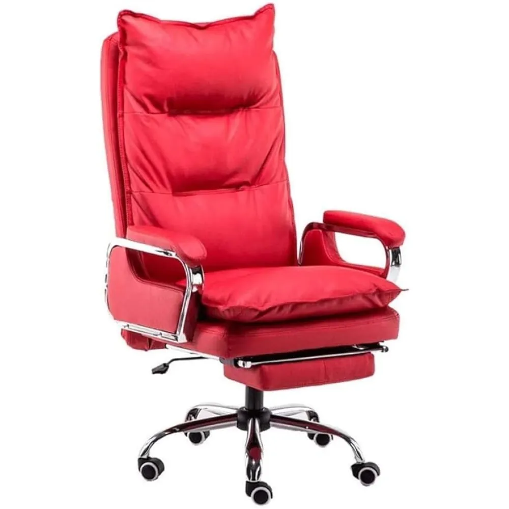 Ergonomic Office Chair with Hidden Footrest and Thick Cushion,Comfortable Swivel Computer Desk Chair with Lumbar Back Support,Adjustable Task Chair for Home Office Or Study Ro