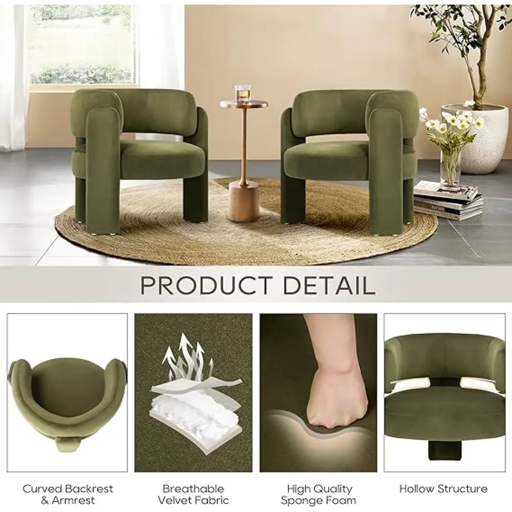 COLAMY Modern Accent Chairs Set of 2, Upholstered Barrel Chairs, Comfy Sherpa Side Arm Chairs with 3 Legs for Living Room, Bedroom, Reading, Cream